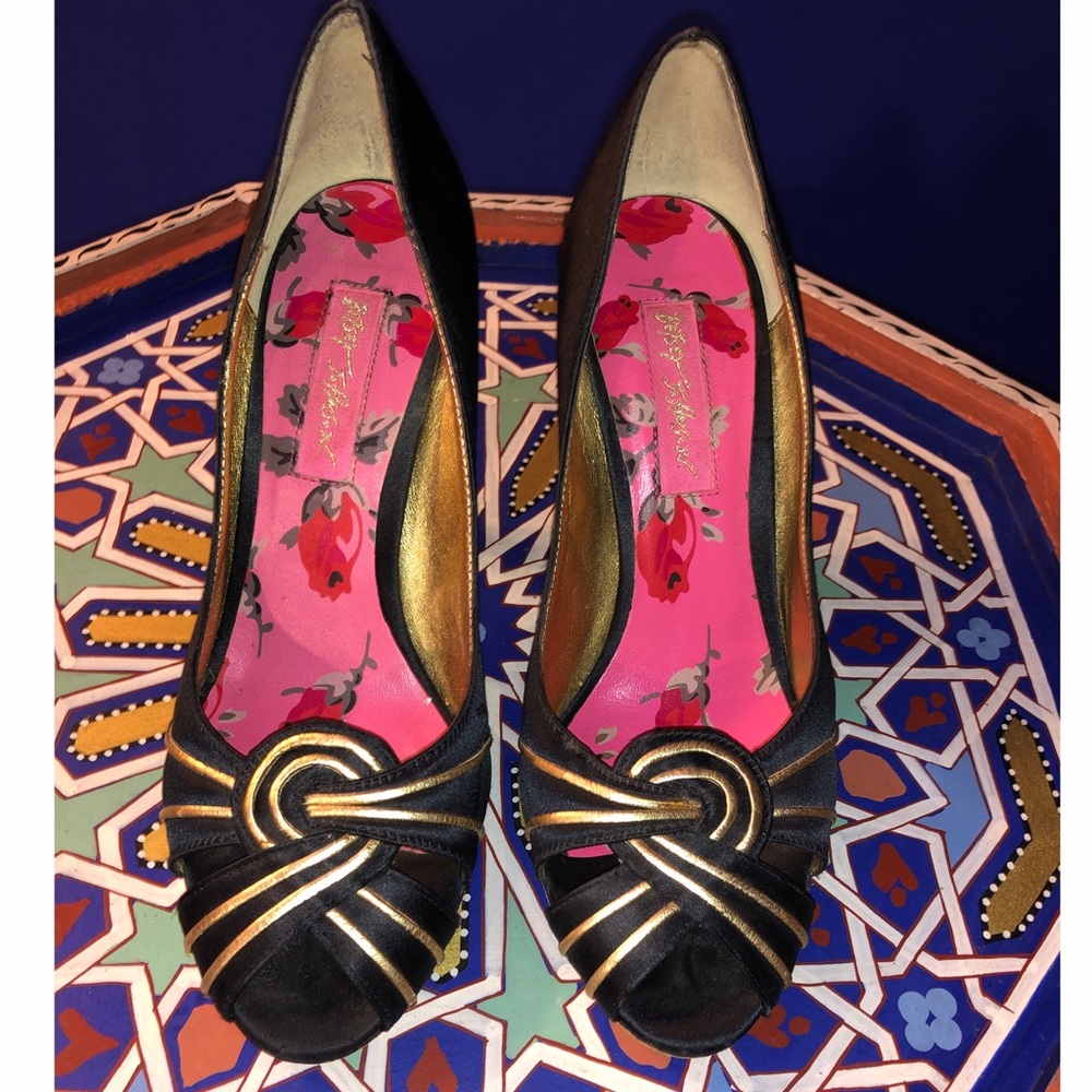 Betsey Johnson Satin High Heels.